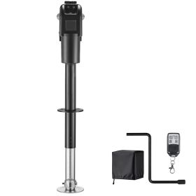 Electric Trailer Jack, 7500 lbs Capacity, Electric Power Tongue Jack with Waterproof Protective Cover & LED Light for Travel Trailer, Camper, RV