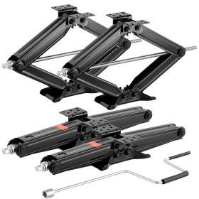 6500 lbs RV Scissor Jacks, 4-23.4 in RV Stabilizer Leveling Scissor Jacks, Set of 4, Heavy Duty Stabilizer Jack with Crank Handle