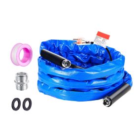 15ft Heated Water Hose for RV, Heated Drinking Water Hose with Corrugated Cover Antifreeze to -45 Fahrenheit , Automatic Self-regulating
