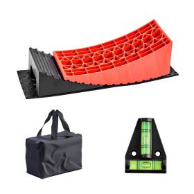Camper Levelers, 2 Pcs RV Leveling Blocks, up to 8818.5lbs Camper Wheel Chocks, Max. 4" Leveling Height Heavy Duty Curved Levelers